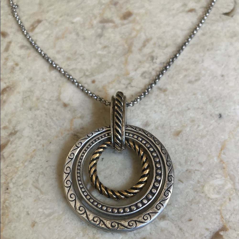 BRIGHTON Silver & Gold Plated, Rapture Ring Necklace & Earring Set